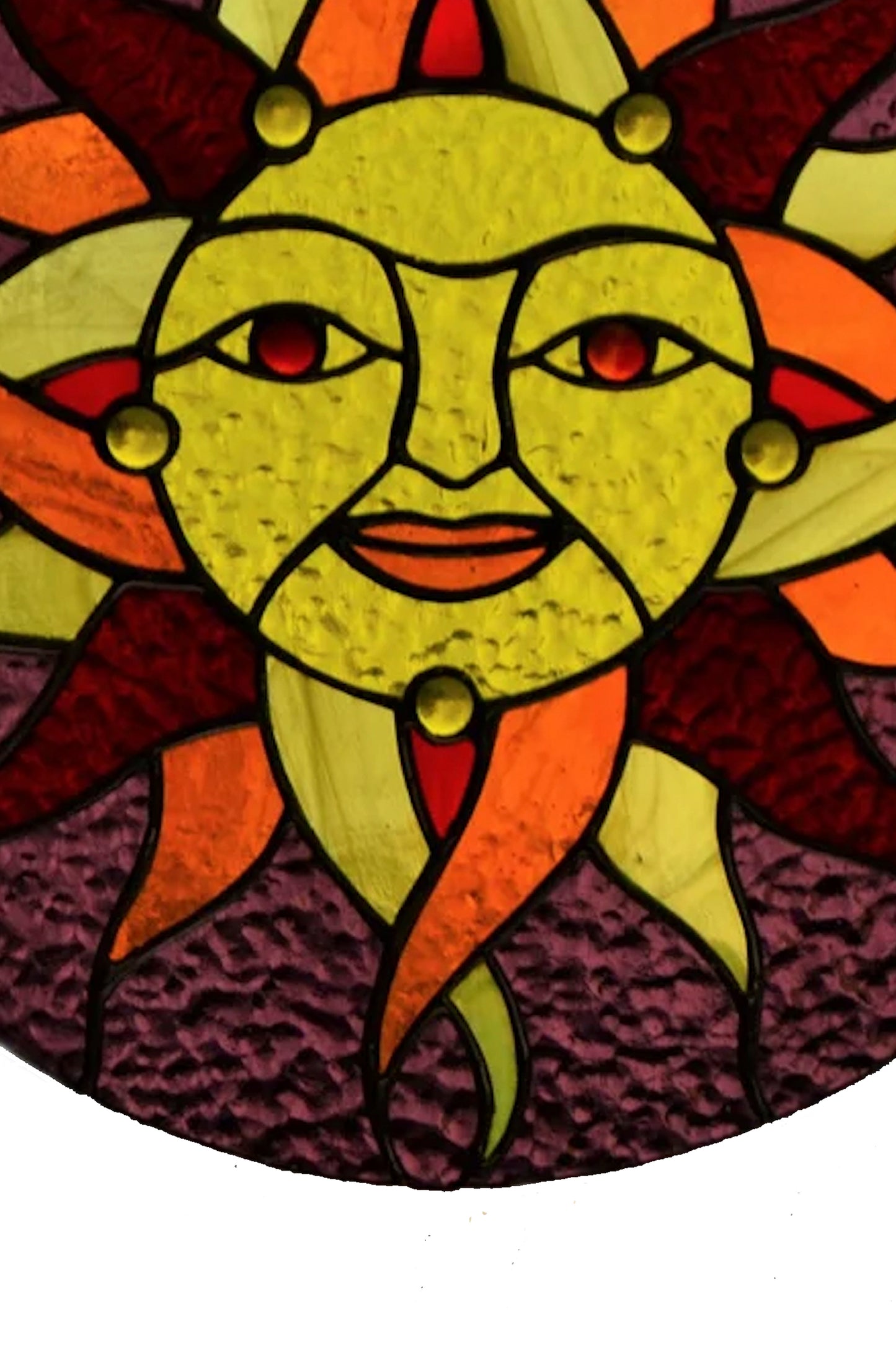 Stained glass window hanging Celtic sun suncatcher Wall decor Birthday gift Folk pattern Stain glass window pendant Glass sun