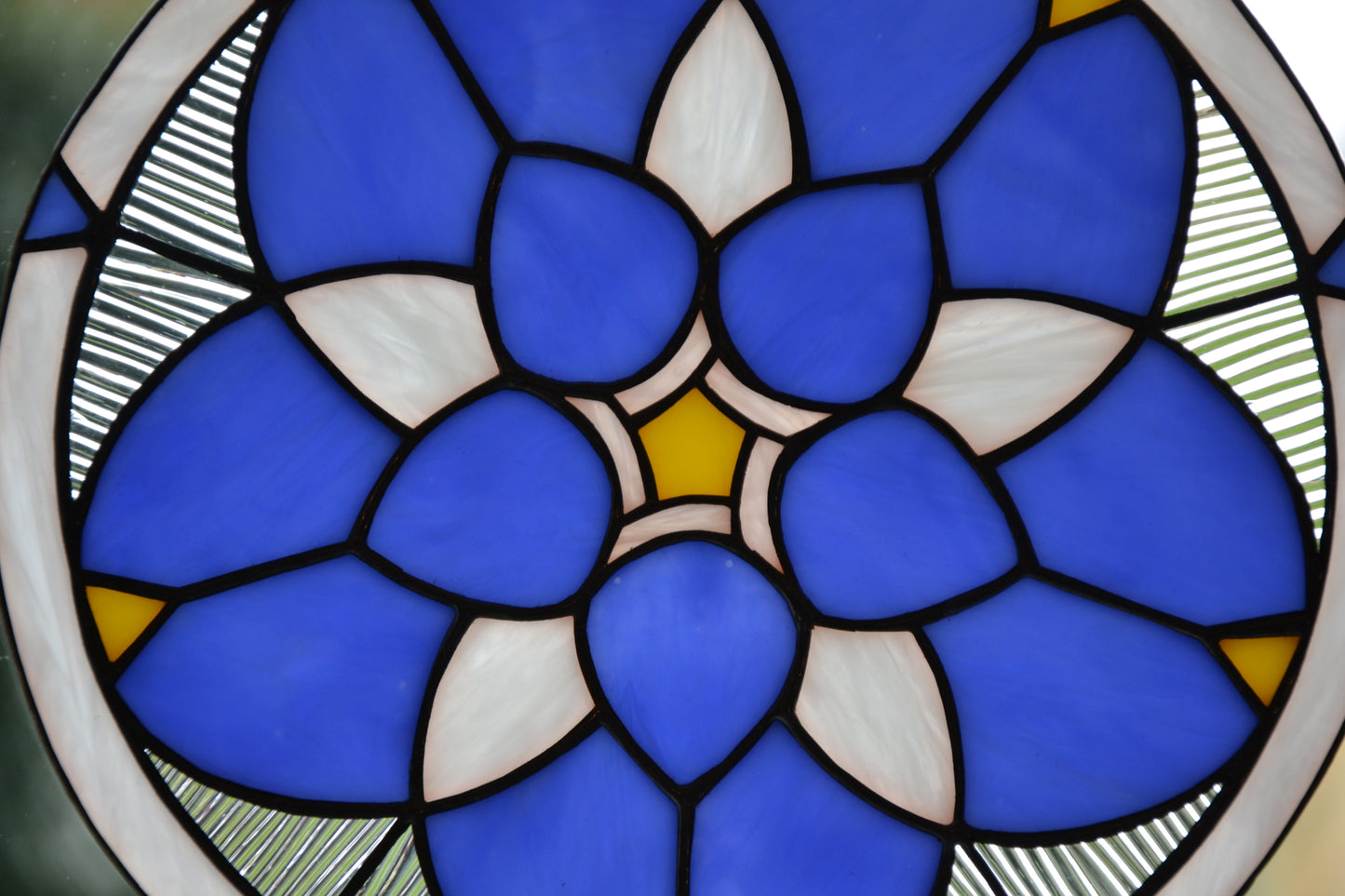 Stained glass suncatcher Forget-me-not flower mandala Window hanging decor Stain glass sun catcher Wall decor Yoga gift Custom panel