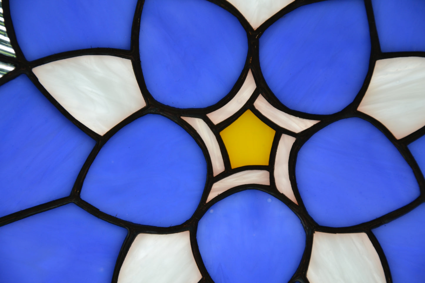 Stained glass suncatcher Forget-me-not flower mandala Window hanging decor Stain glass sun catcher Wall decor Yoga gift Custom panel