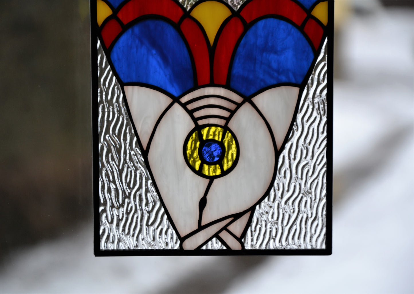 Stained glass panel Fish Suncatcher Window hanging Wall decor Stain glass sun catcher Birthday gift Kitchen decor Glass fish