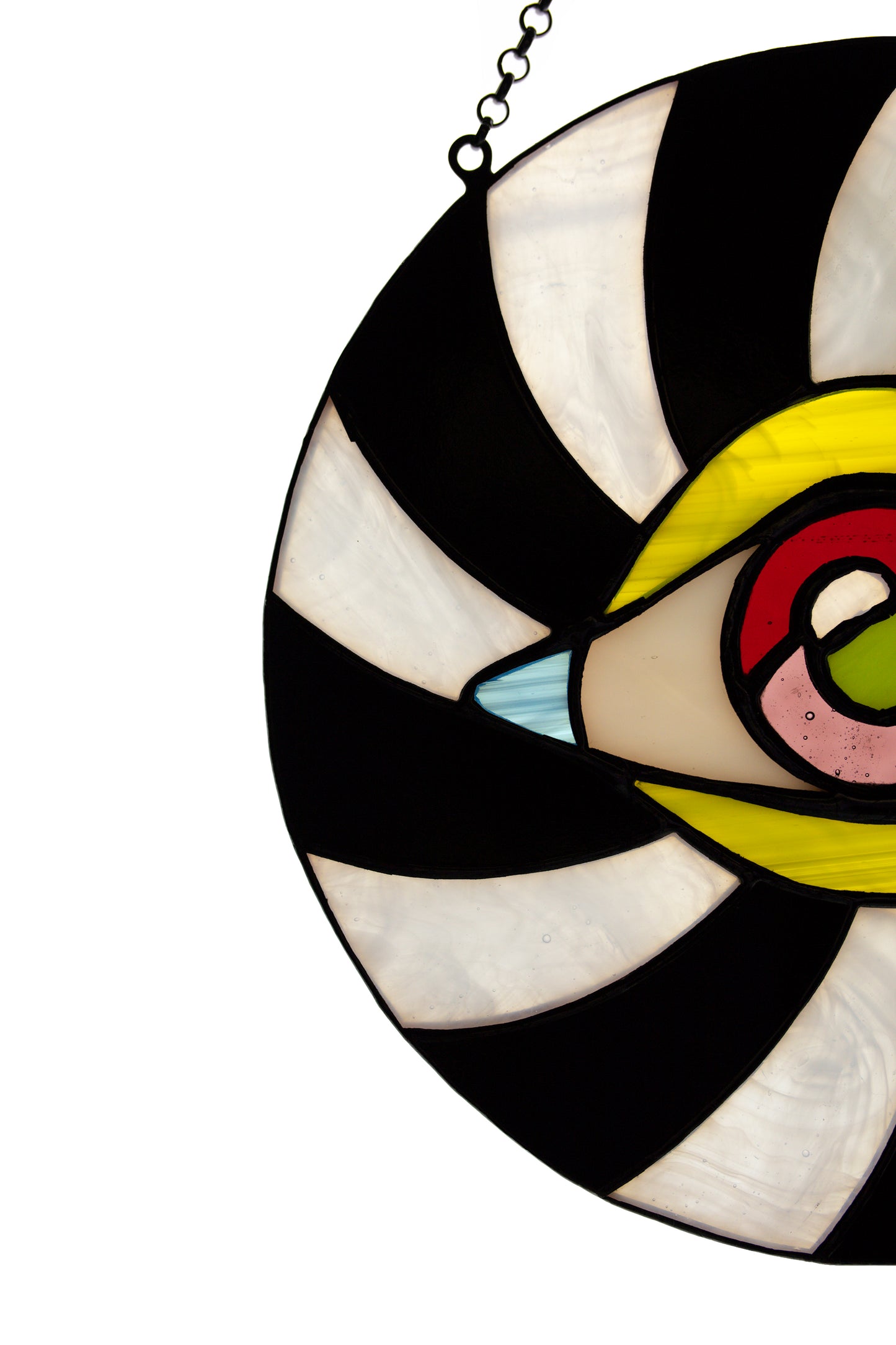Stained glass suncatcher Eye window hanging Stained glass art Round suncatcher Christmas gift Wall art Protective amulet Stain glass panel