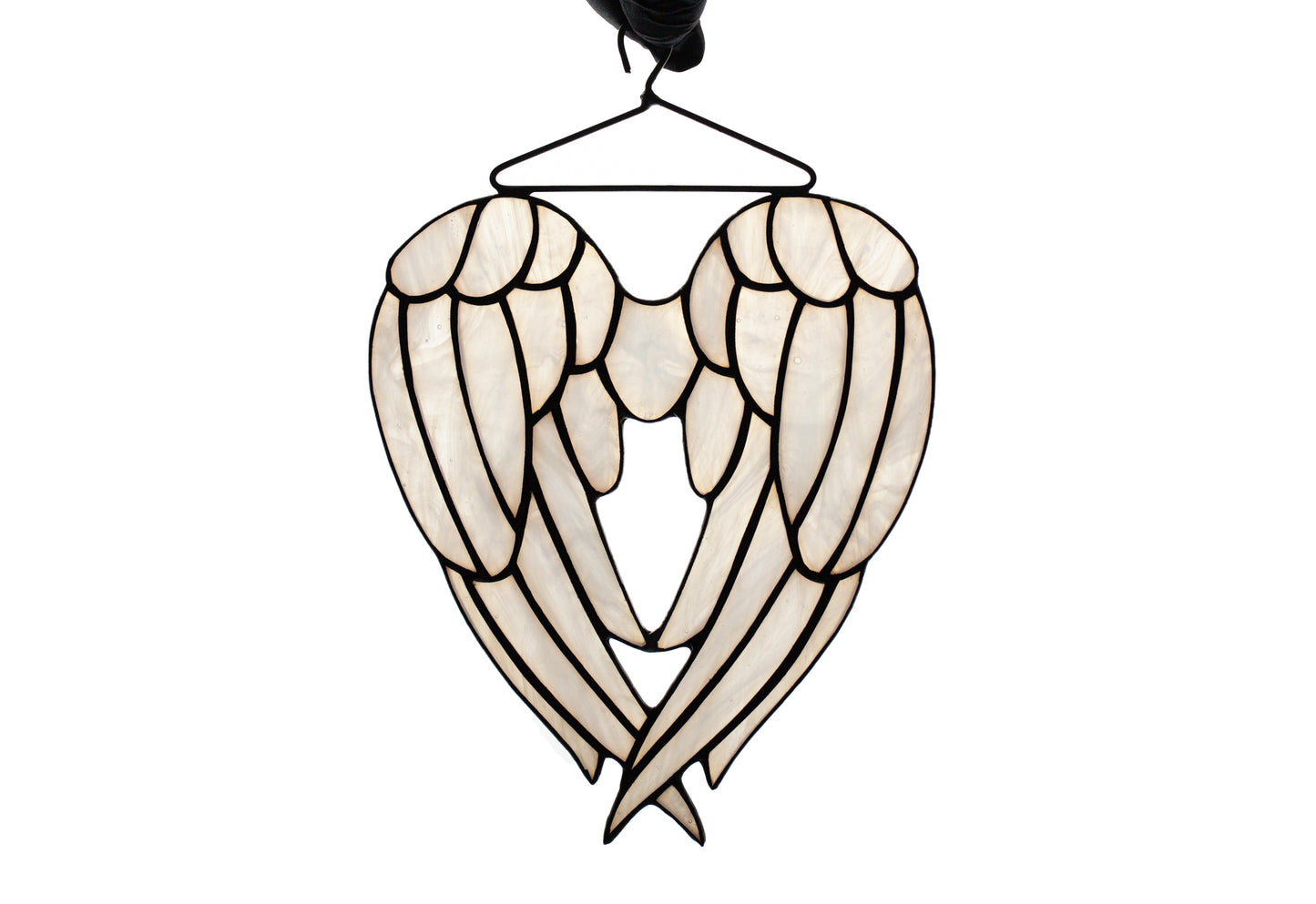 Stain glass suncatcher Angel wings window hanging Tiffany style sun catcher Home glass decor Glass wall art Gardening gift