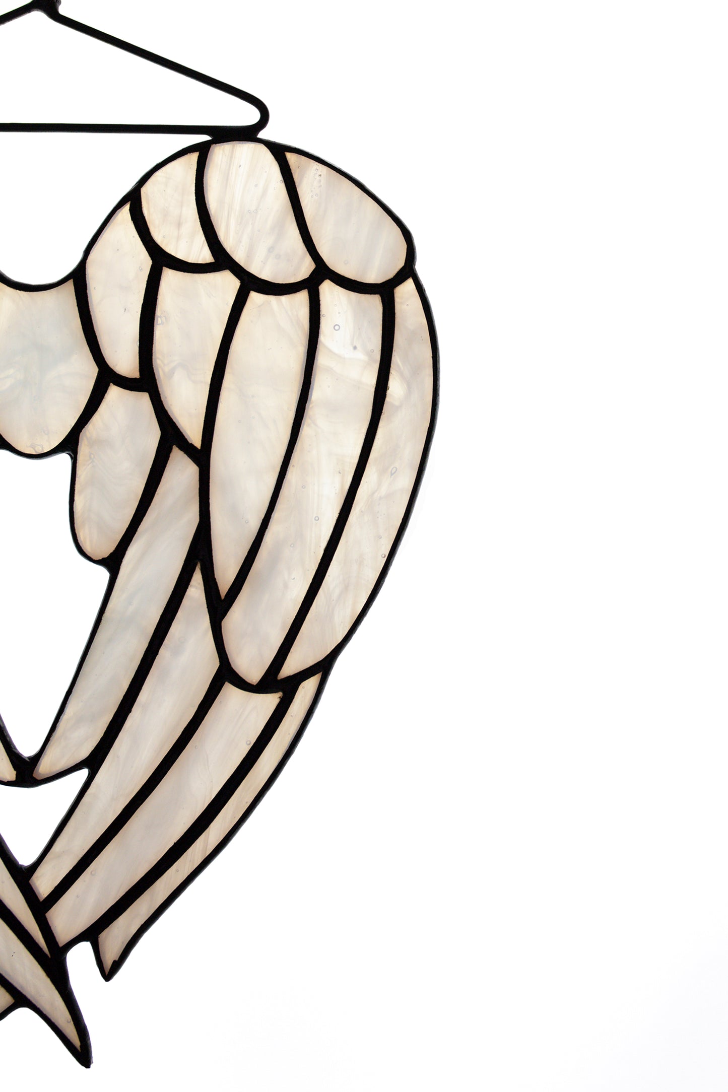 Stain glass suncatcher Angel wings window hanging Tiffany style sun catcher Home glass decor Glass wall art Gardening gift