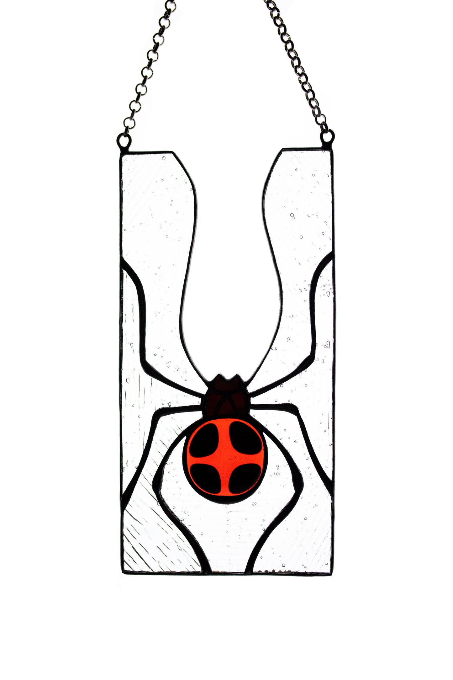 Stained glass window hanging Spider stain glass suncatcher Stained glass window hanger Fused glass Mother's day gift Garden decor Xmas gift