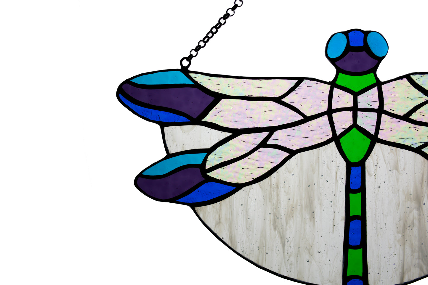 Stained glass suncatcher Dragonfly window hanging Stained-glass home Mother's day gift decor Glass window pendant