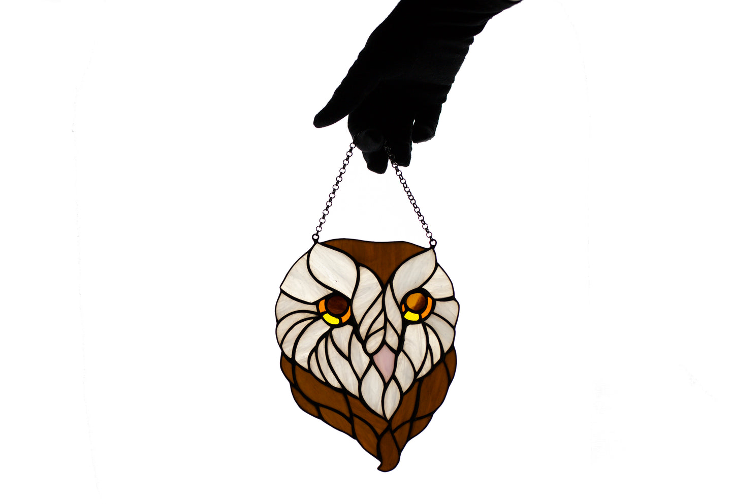 Owl stained glass window hangings sun catcher owl gift for boyfriend suncatcher for windows friendship gift glass art