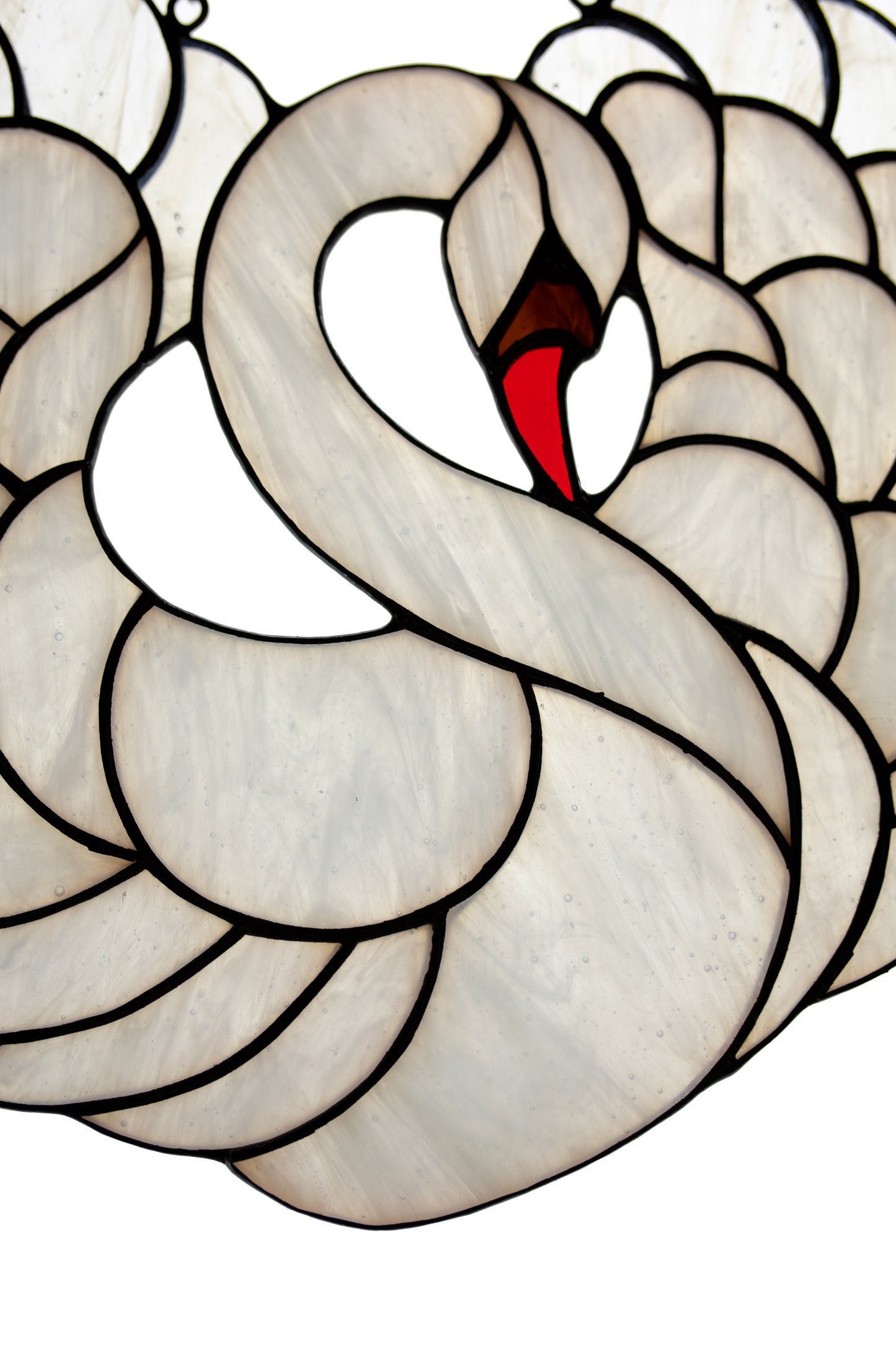 Stained glass suncatcher White Swan Window hanging Stain glass suncatcher Xmas gift Wall decor Stained glass Bird Free shipping Garden decor