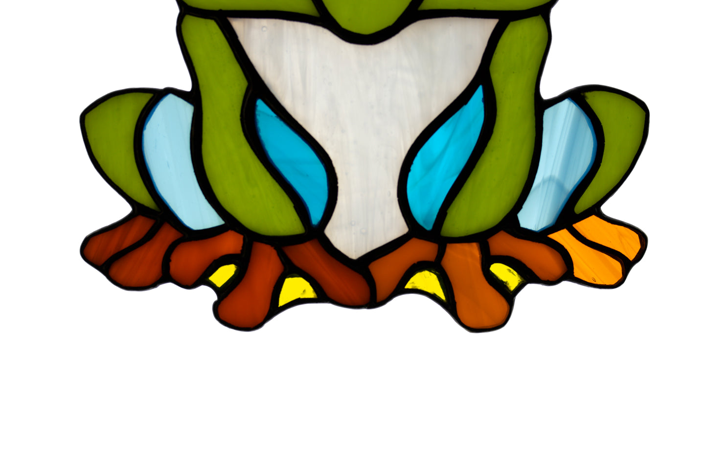 Stained glass suncatcher Red eyed tree frog suncatcher Mother's day gift Window hanging stained glass Christmas gift Wall decor Glass art
