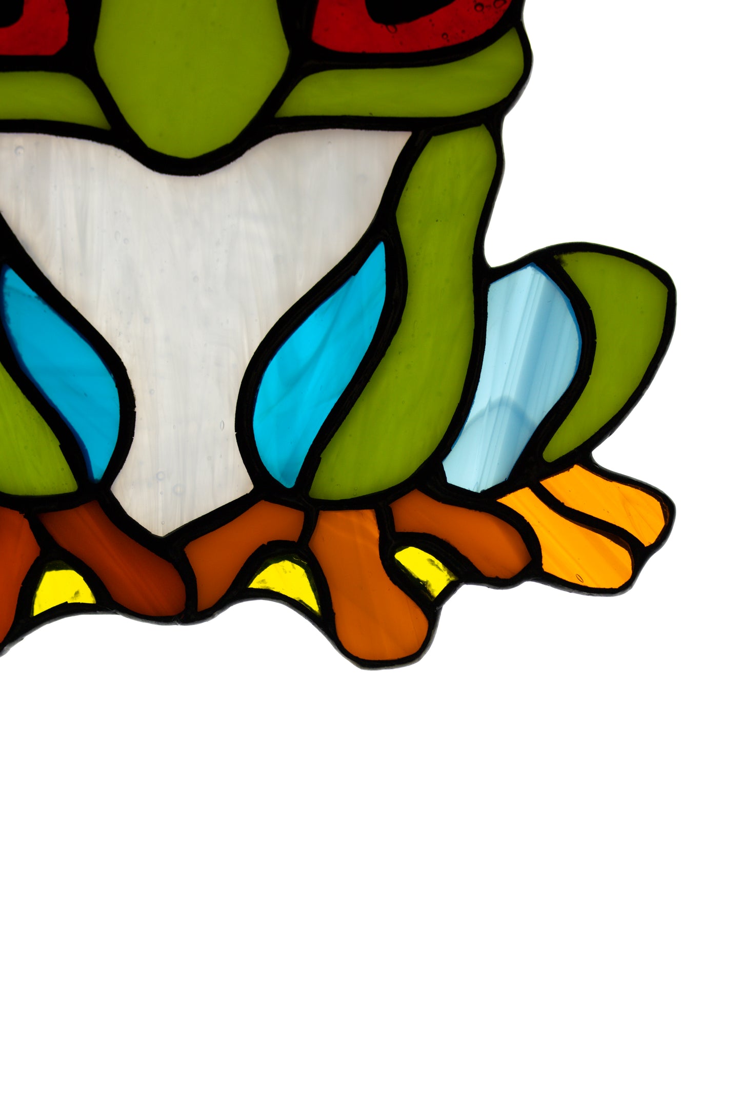 Stained glass suncatcher Red eyed tree frog suncatcher Mother's day gift Window hanging stained glass Christmas gift Wall decor Glass art