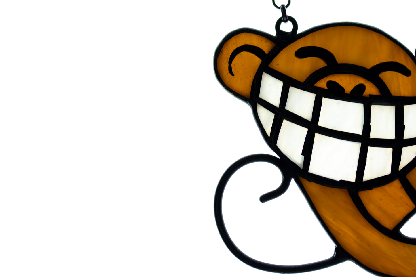 Funny monkey window hanging Stained glass suncatcher Window pendant Mother's day gift Christmas gift