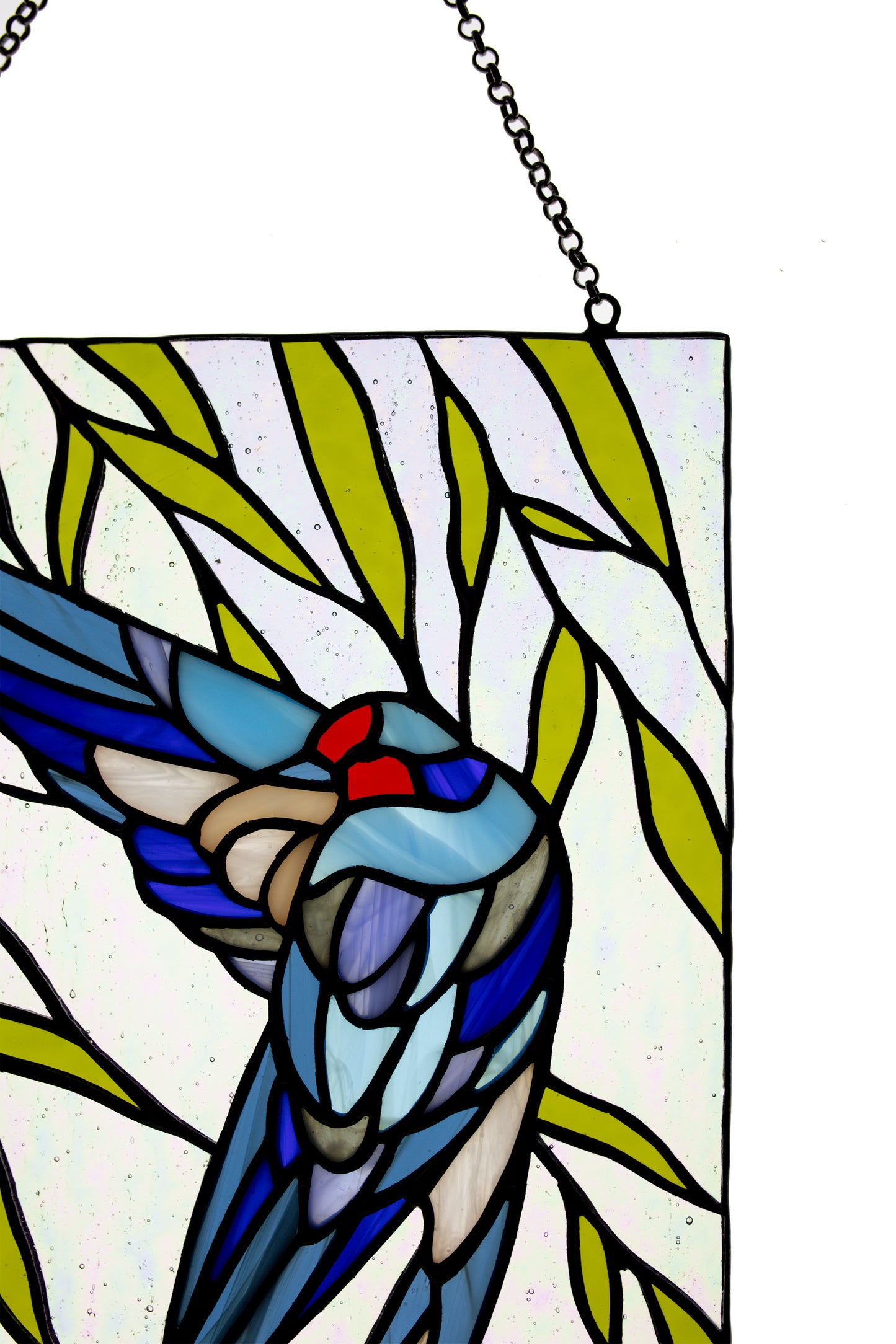 Stained glass panel Window hanging suncatcher Floating Swallow Stain glass hanging Living room decor Mother's day gift Wall decor Glass bird