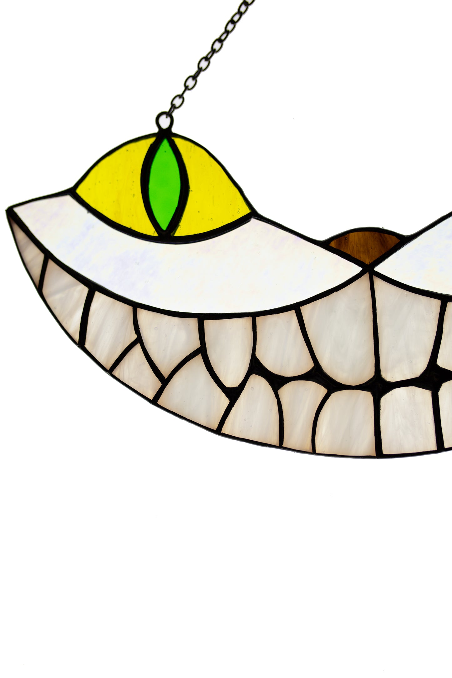 Cheshire Cat Suncatcher Stained glass window hanging Alice in the Wonderland Stained glass window Wall art hanging Gift idea Garden decor Christmas gift