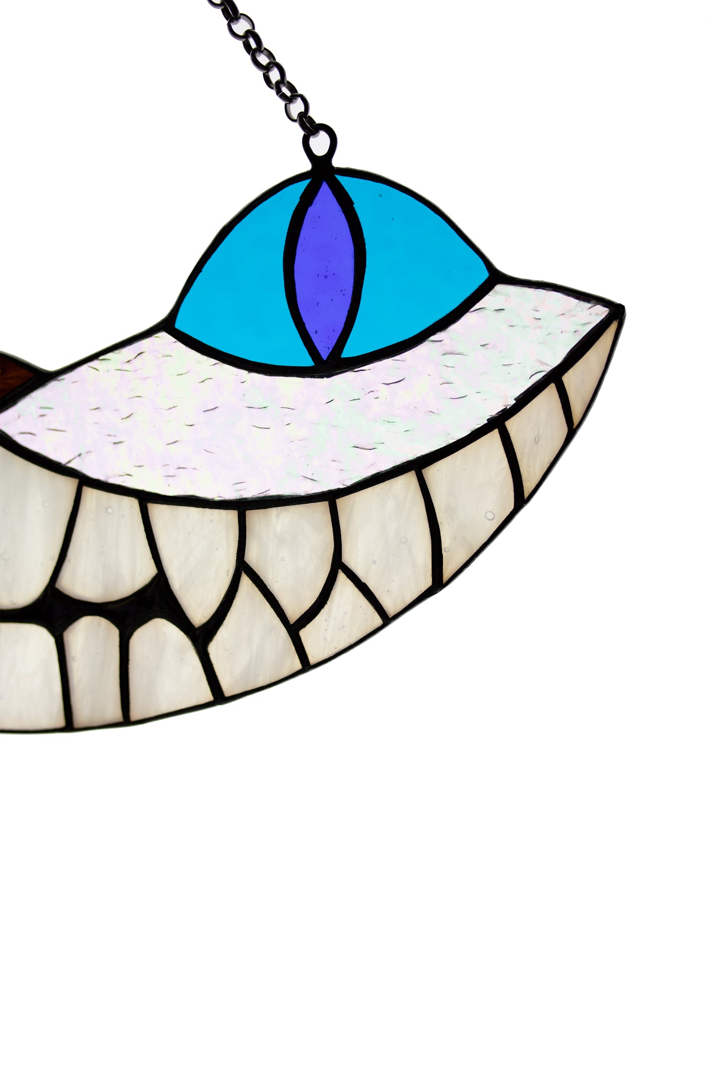 Cheshire Cat Suncatcher Stained glass window hanging Alice in the Wonderland Stained glass window Wall art hanging Gift idea Garden decor Christmas gift