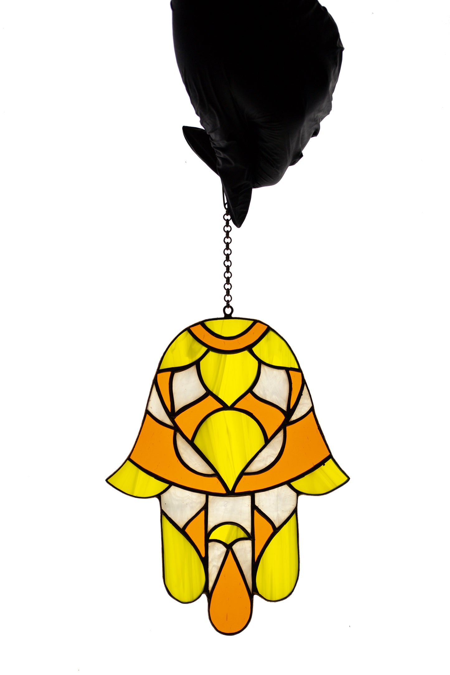 Hamsa suncatcher Miriam's hand Stained glass window hanging Protectiv amulet Fatima's hand Mother's day gift