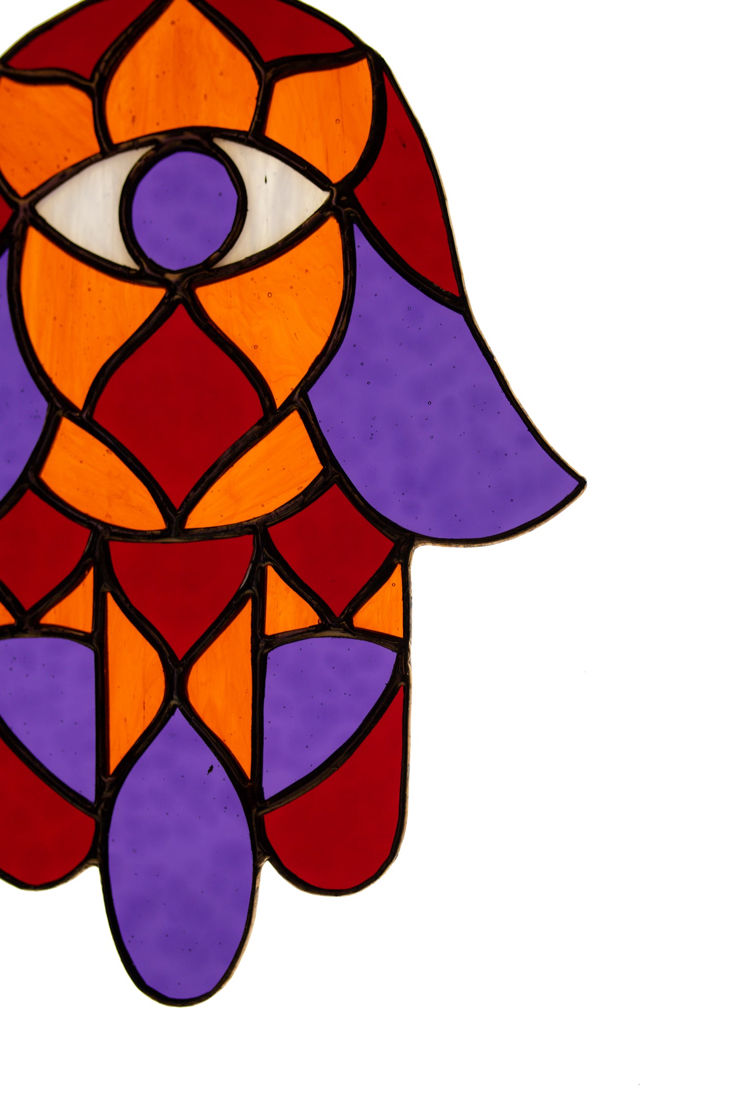 Hamsa suncatcher Miriam's hand Stained glass window hanging Protectiv amulet Fatima's hand Mother's day gift