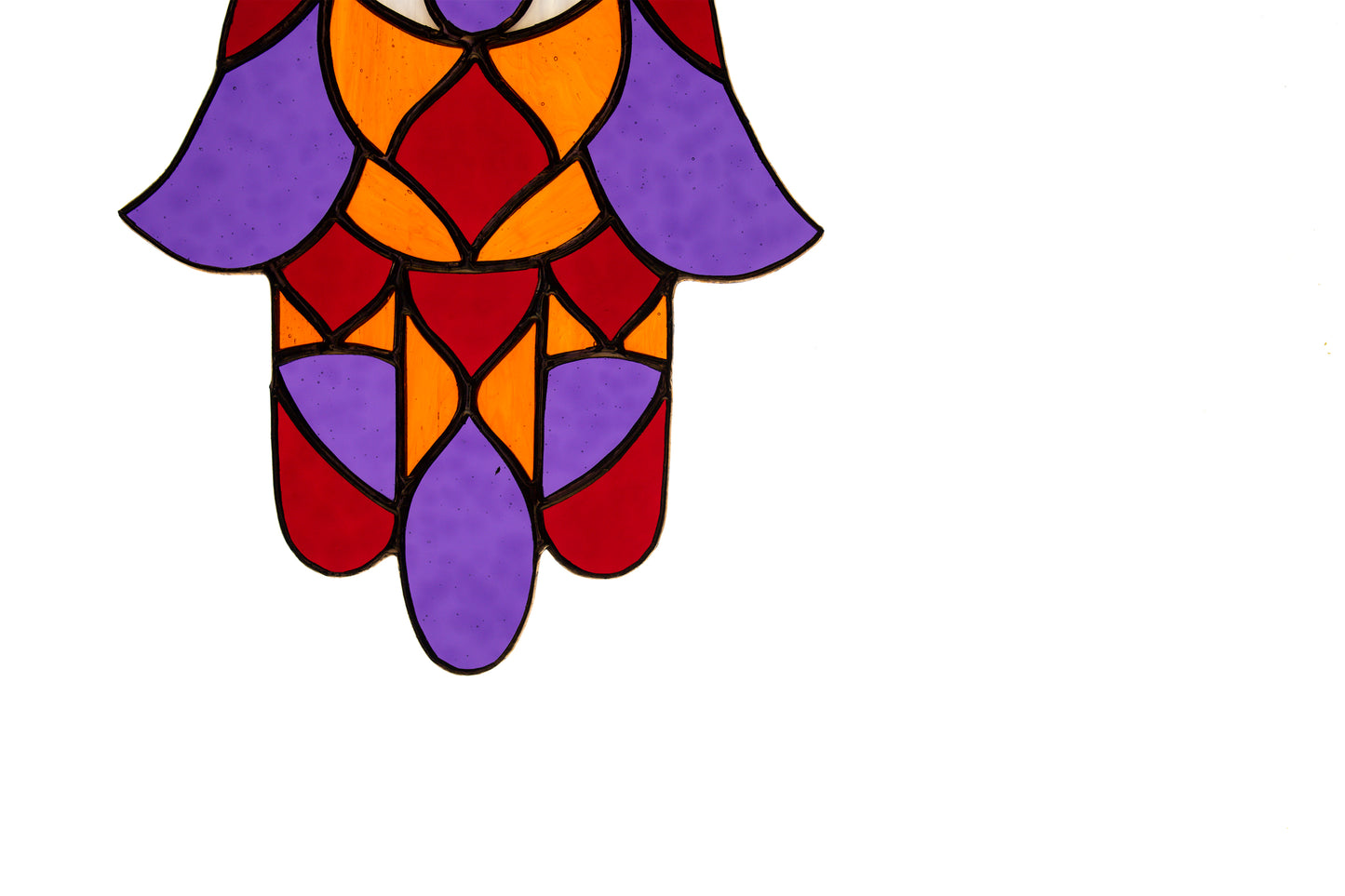 Hamsa suncatcher Miriam's hand Stained glass window hanging Protectiv amulet Fatima's hand Mother's day gift