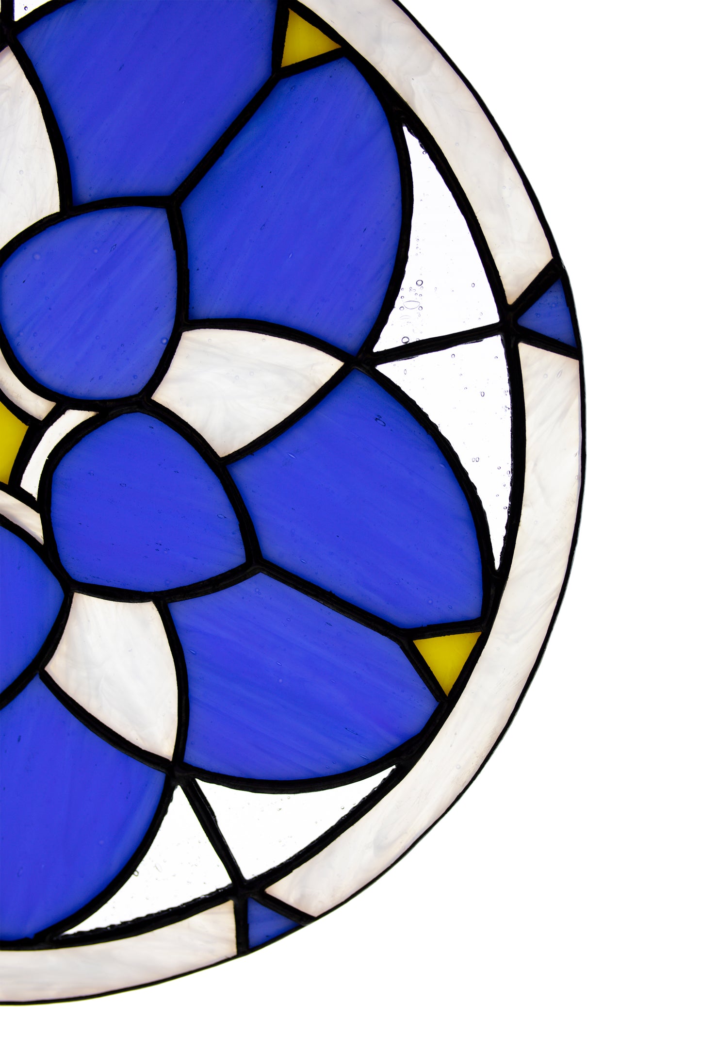 Stained glass suncatcher Forget-me-not flower mandala Window hanging decor Stain glass sun catcher Wall decor Yoga gift Custom panel