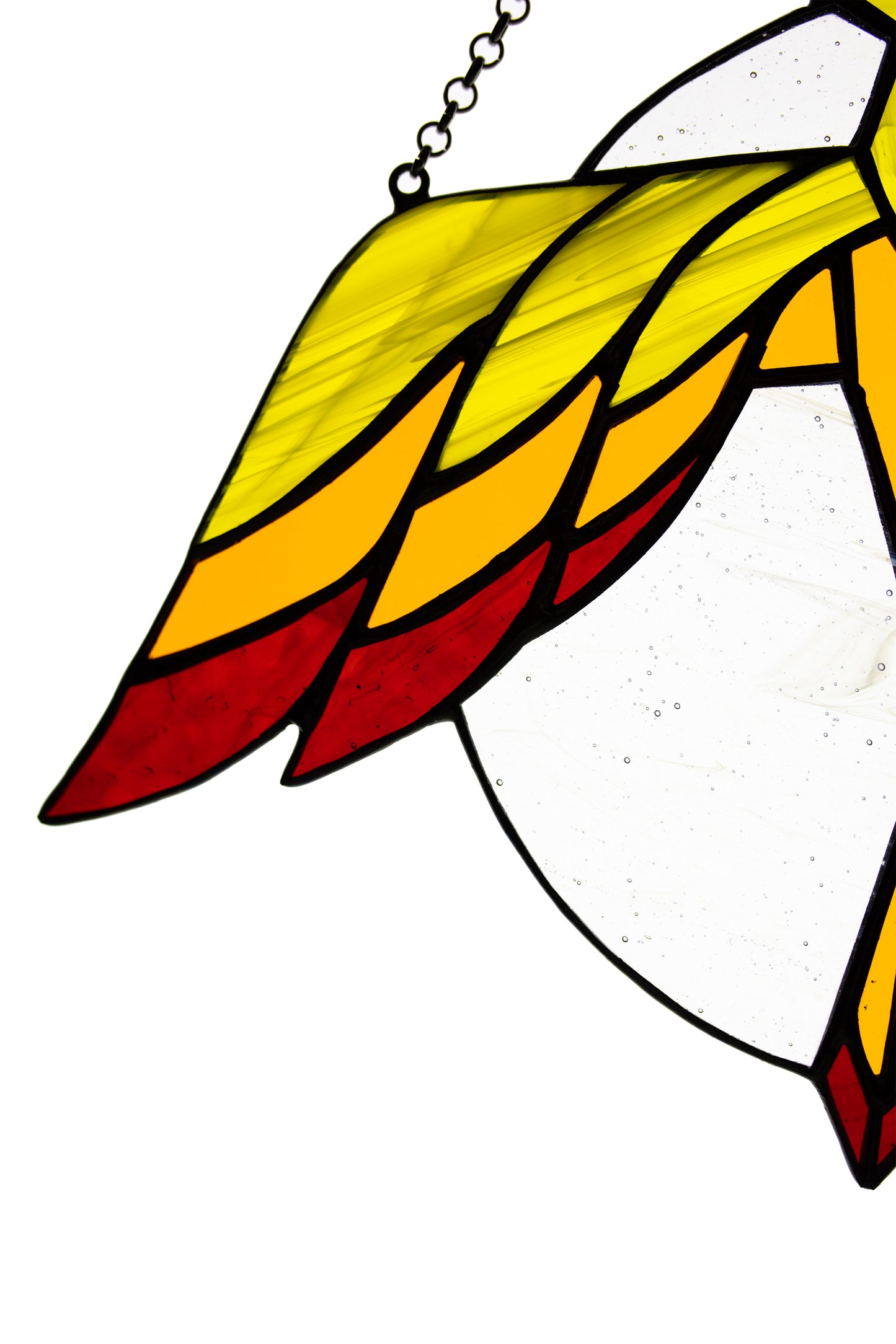 Stained glass suncatcher Thunderbird Glass bird Stain glass window hanging Wall art Stain glass pendant Friendly gift Stainhed glass panel