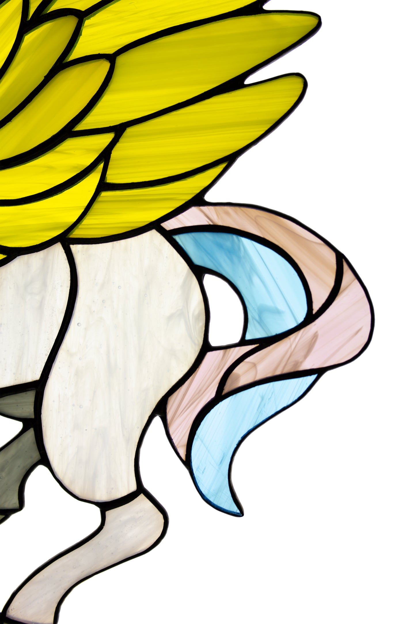 Stained glass sun catcher Pegasus Stained glass window hanging Christmas gift Wall decor Stain glass panel Glass horse Fairy tale character