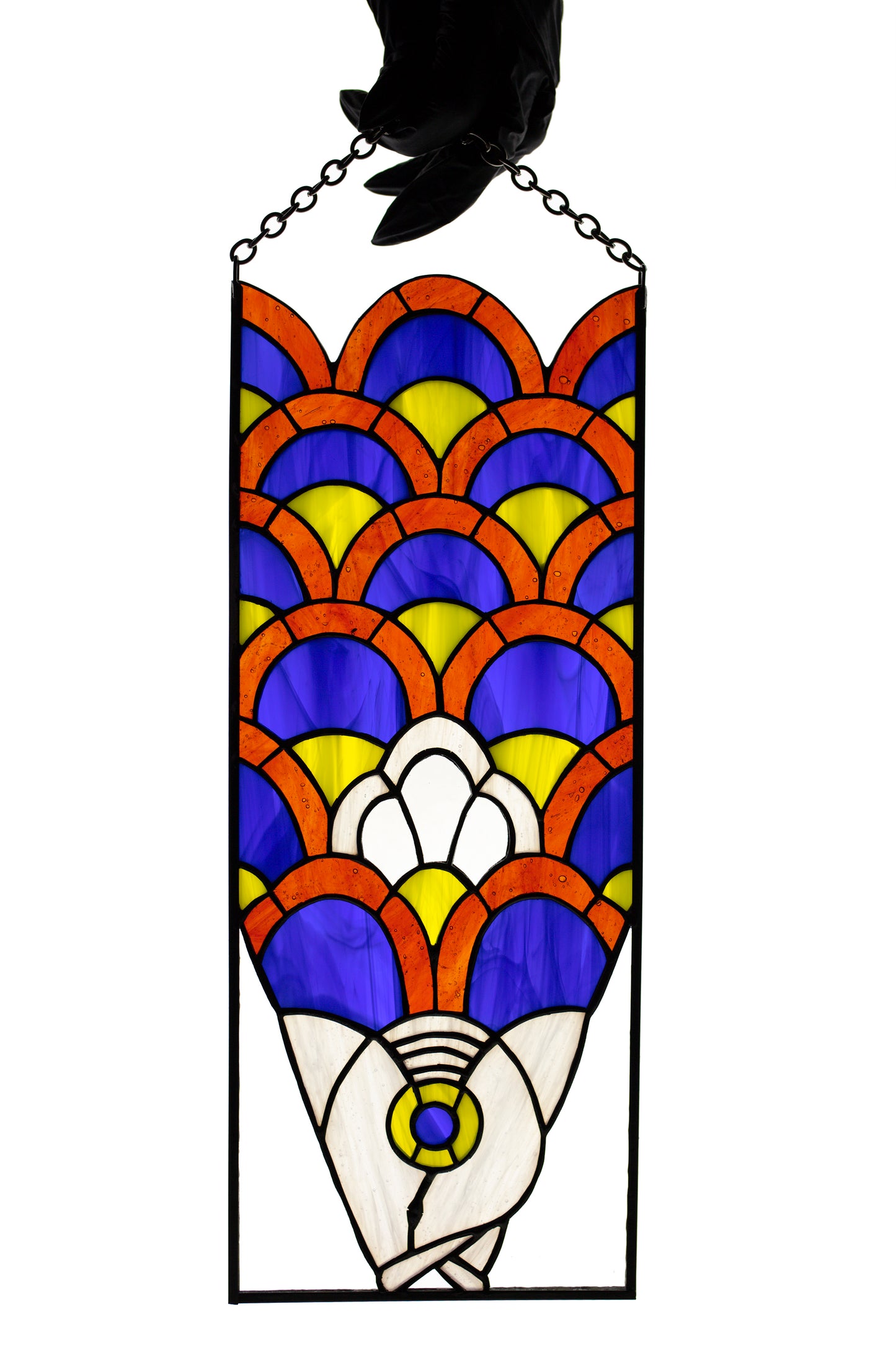 Stained glass panel Fish Suncatcher Window hanging Wall decor Stain glass sun catcher Birthday gift Kitchen decor Glass fish