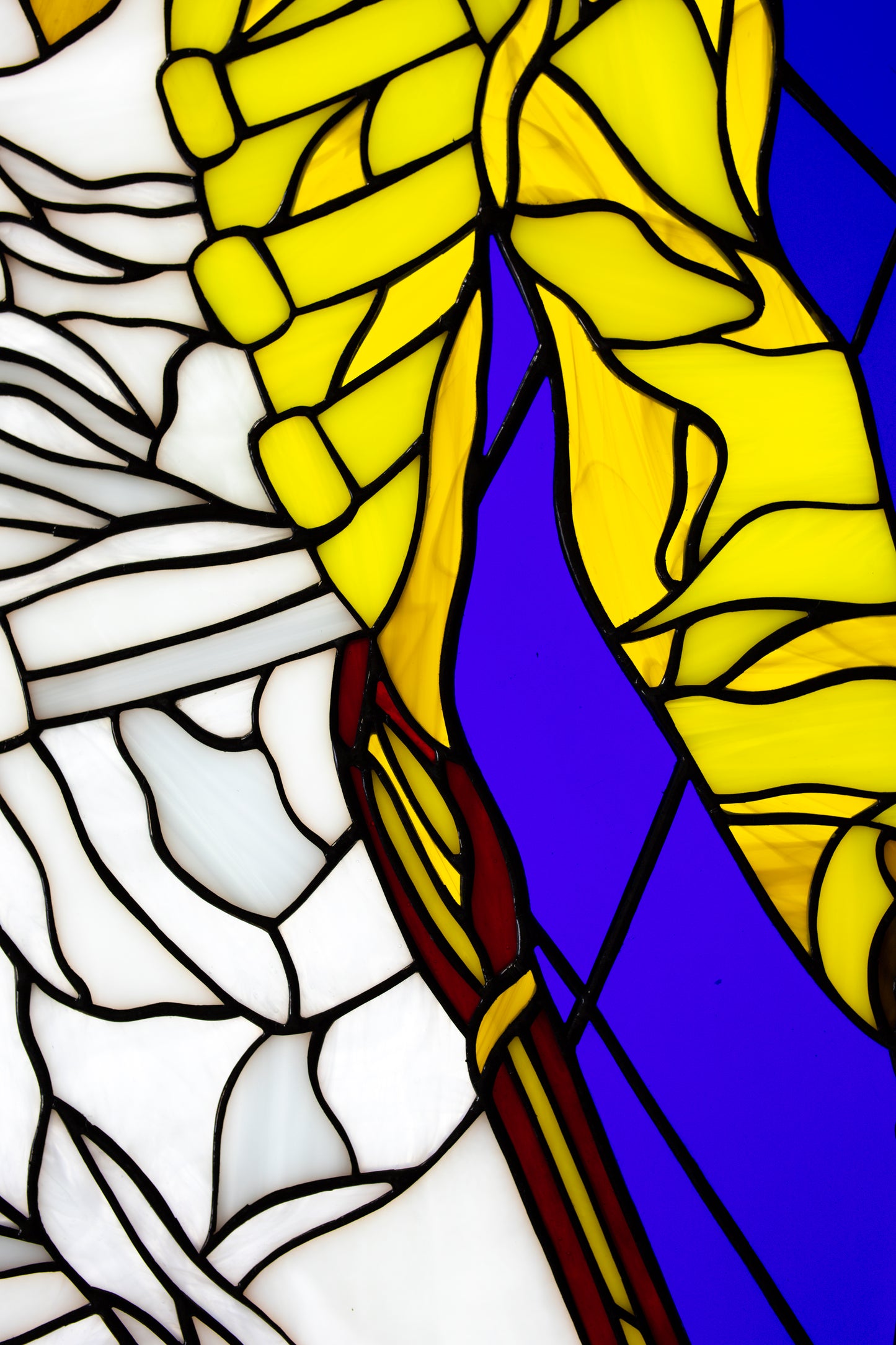 Stained glass panel Freddie Mercury Window hanging Pop art glass Custom stained glass Suncatcher window pendant Stained glass picture