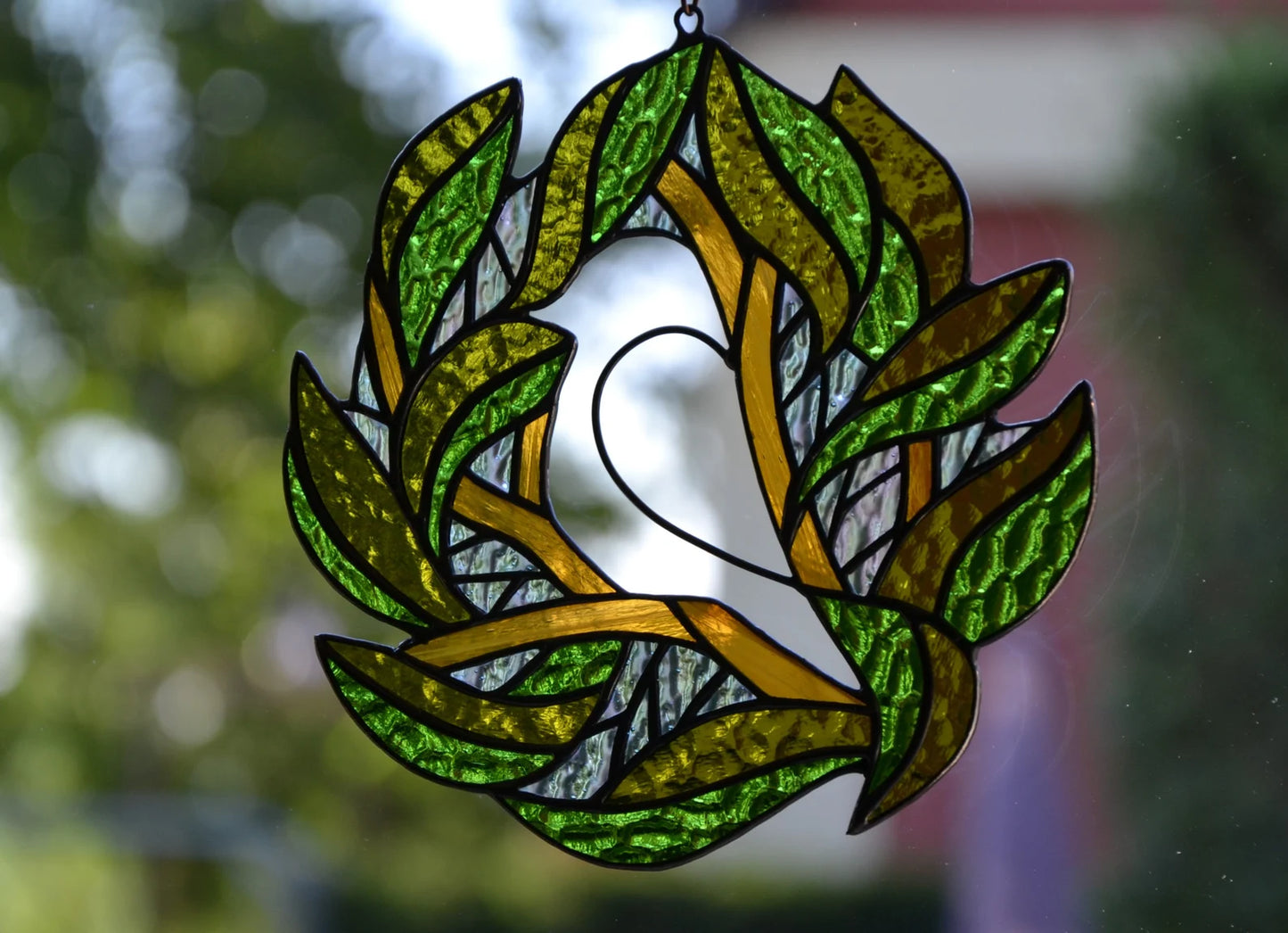 Stain glass suncatcher Transparent bird Window hanging sun catcher Stained glass panel Wall decor Carden decoration Gift for friend