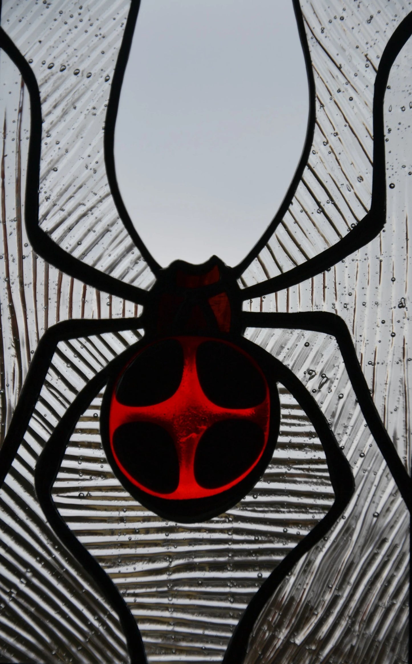 Stained glass window hanging Spider stain glass suncatcher Stained glass window hanger Fused glass Mother's day gift Garden decor Xmas gift