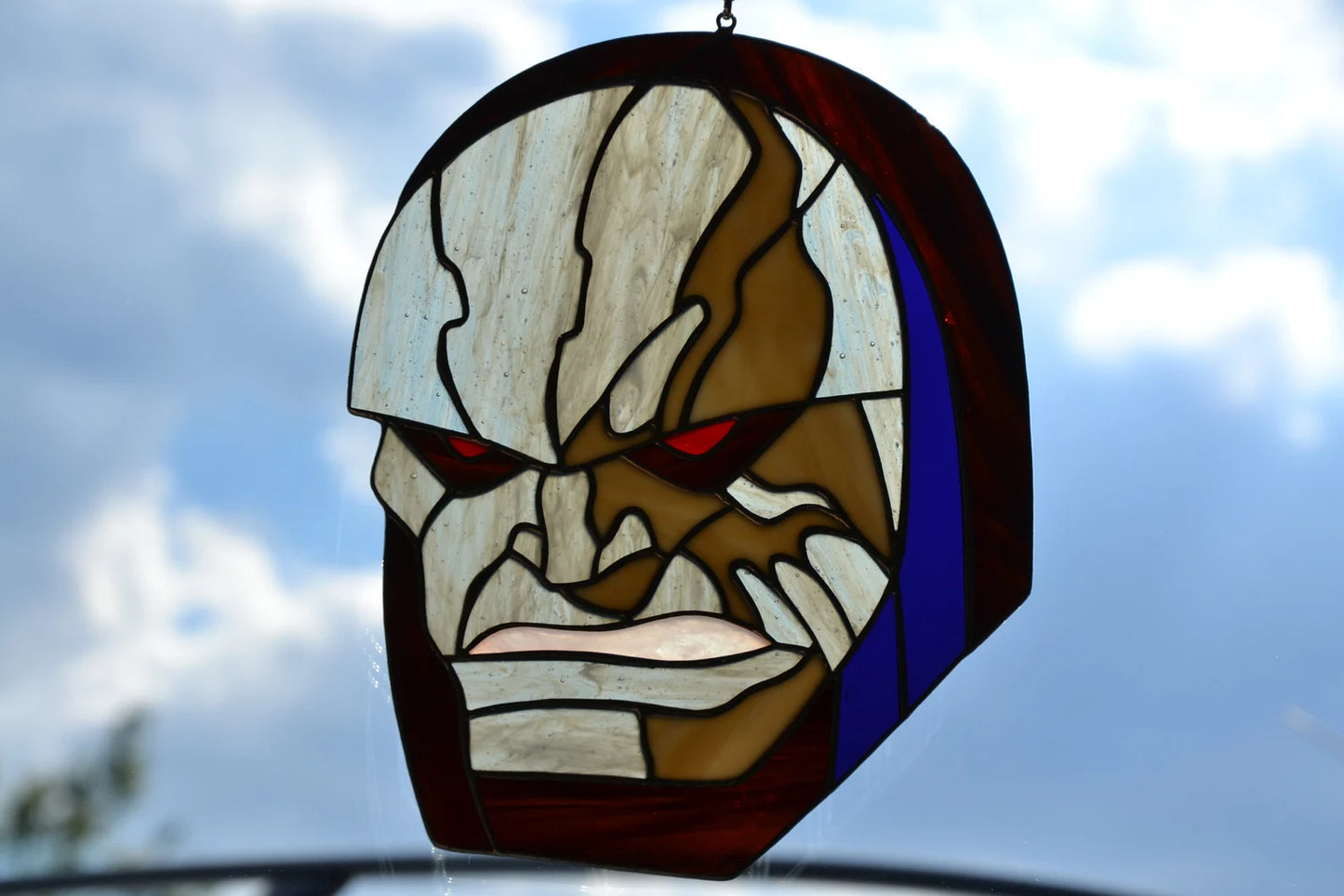 Stain glass suncatcher Comic book character Wall art Stained glass gift Window hanging sun catcher Wall decor Custom panel