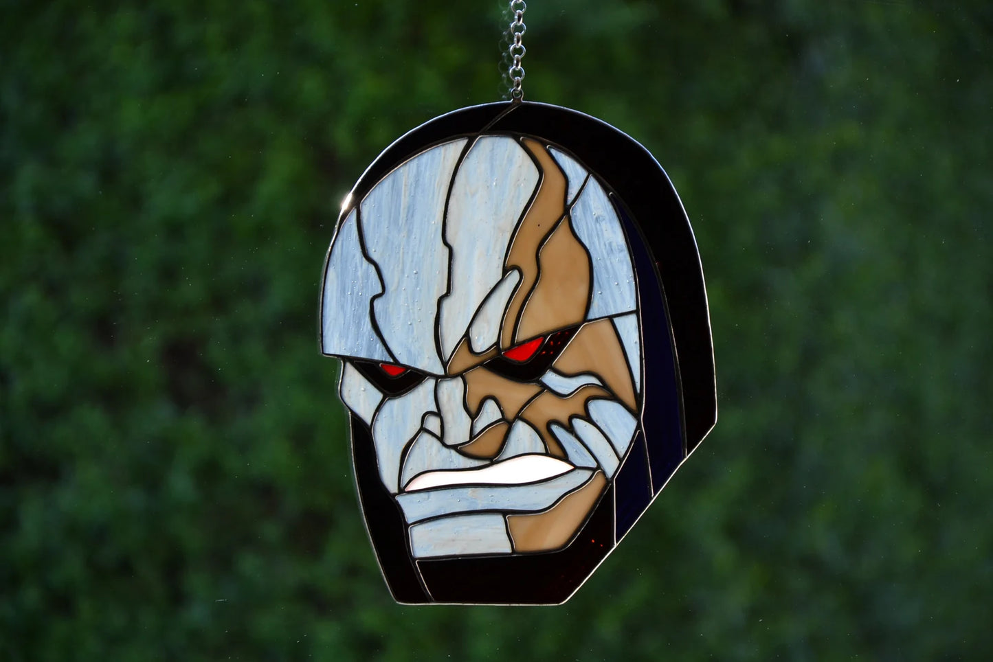 Stain glass suncatcher Comic book character Wall art Stained glass gift Window hanging sun catcher Wall decor Custom panel